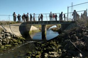Following a morning-long tour of the Rheem Creek watershed in Richmond Saturday morning Jan. 29, 2005, local politicians and environmental advocates ended